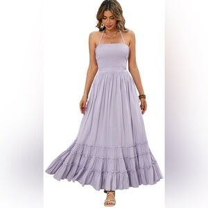 R.Vivimos Womens Boho Sexy Backless Long Dresses